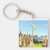 Uitzetting van het Heilige Kruis Sleutelhanger (voorkant)