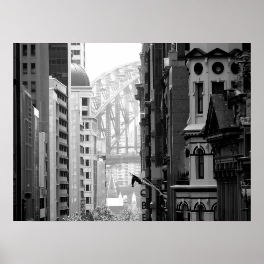 Uitzicht 1 havenbrug poster (Voorkant)