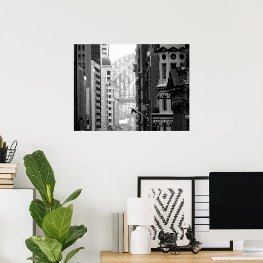 Uitzicht 1 havenbrug poster (Thuiskantoor)