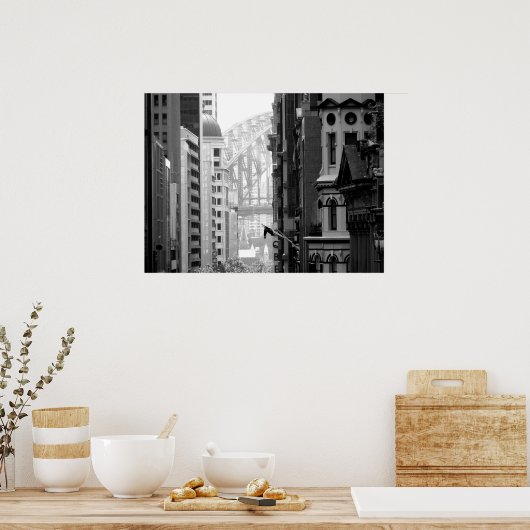 Uitzicht 1 havenbrug poster (Keuken)