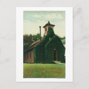 Uitzicht aan de buitenkant van de door de Ivy gede Briefkaart