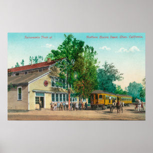 Uitzicht aan de buitenkant van de Noord-elektrisch Poster
