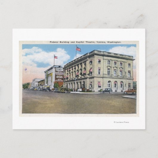 Uitzicht aan de buitenkant van Federal Bldg, Capit Briefkaart (Voorkant)