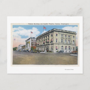 Uitzicht aan de buitenkant van Federal Bldg, Capit Briefkaart