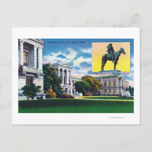 Uitzicht aan de buitenkant van het Museum of Fine  Briefkaart (Voorkant)