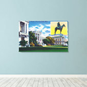 Uitzicht aan de buitenkant van het Museum of Fine Canvas Afdruk (Insitu (Houten vloer))