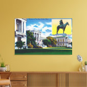 Uitzicht aan de buitenkant van het Museum of Fine Canvas Afdruk (Insitu (Woonkamer))