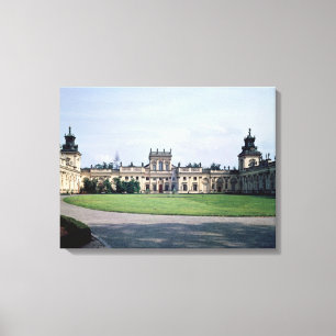 Uitzicht aan de buitenkant van het paleis, ingebou canvas afdruk