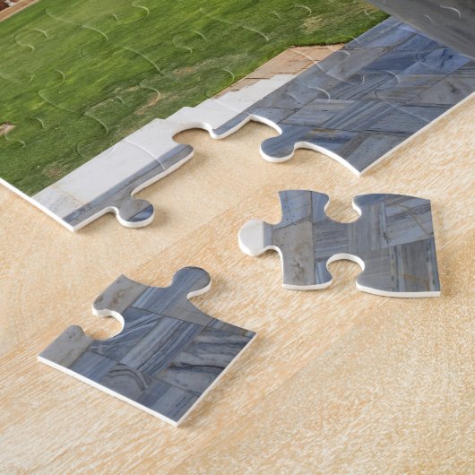 Uitzicht achterin van het hotel Umaid Bhawan Palac Legpuzzel (Zijkant)