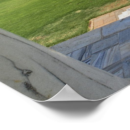 Uitzicht achterin van het hotel Umaid Bhawan Palac Poster (Hoek)