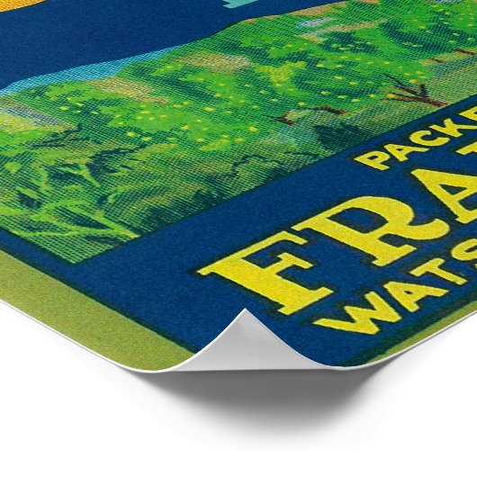 Uitzicht Apple Label meer - Watsonville, CA Poster (Hoek)