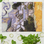 Uitzicht Auvers met kerk van Vincent van Gogh Theedoek (Gevouwen)