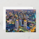 Uitzicht Bangkok 's nachts Briefkaart (Voorkant / Achterkant)