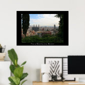 Uitzicht Barcelona-stad Poster (Thuiskantoor)