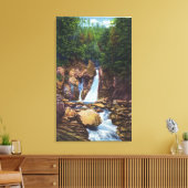 Uitzicht Bash-Bish Herfsten bij Great Barrington Canvas Afdruk (Insitu (Woonkamer))