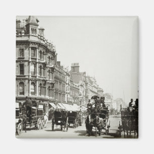 Uitzicht benedenlangs Oxford Street, Londen (foto) Magneet