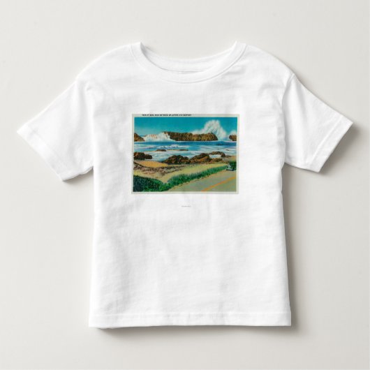 Uitzicht bij Seal Rock tussen Waldport en Newport Kinder Shirts (Voorkant)