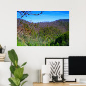 Uitzicht Blauwe Ridge Mountains Poster (Thuiskantoor)