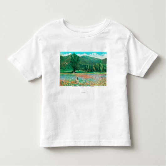 Uitzicht bloeiend veld kinder shirts (Voorkant)