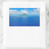 Uitzicht boven Bora Bora rechthoekige sticker (Tas)