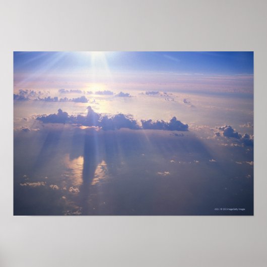 Uitzicht boven dichte cloud poster (Voorkant)