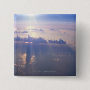Uitzicht boven dichte cloud vierkante button 5,1 cm