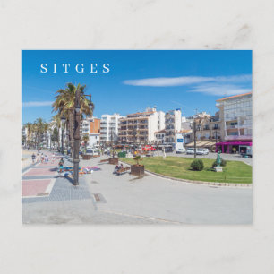 Uitzicht briefkaart Sitges