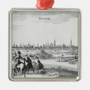Uitzicht Brugge Metalen Ornament