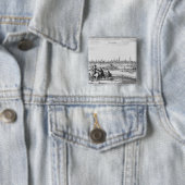 Uitzicht Brugge Vierkante Button 5,1 Cm (In situ)