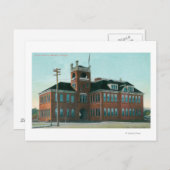 Uitzicht buiten de openbare school Medford, OF Briefkaart (Voorkant / Achterkant)