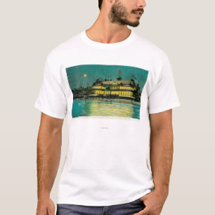 Uitzicht buitennacht van het Neptune casino en T-shirt