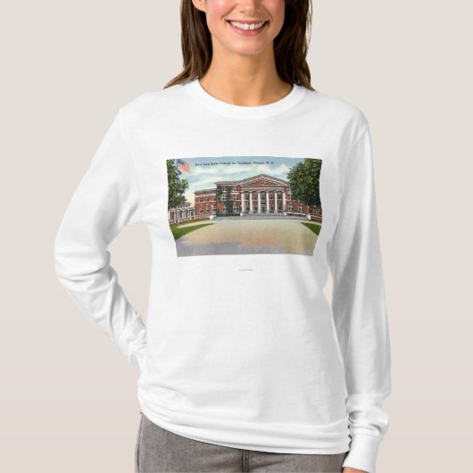 Uitzicht buitenshuis van het NY State College voor T-shirt (Voorkant)