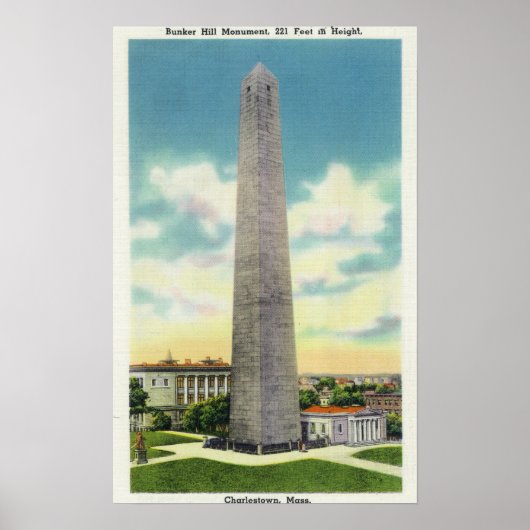 Uitzicht Bunker Hill Monument # 2 Poster (Voorkant)