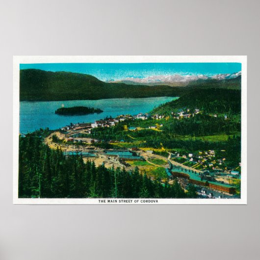 Uitzicht Cordova, Alaska Cordova, AK Poster (Voorkant)