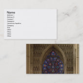 Uitzicht dat het westen van de nave kijkt, het ont visitekaartje (Voorkant / Achterkant)