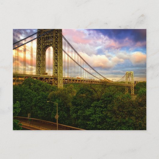 Uitzicht dat naar het zuidwesten van Manhattan kij Briefkaart (Voorkant)