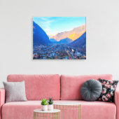 uitzicht de Valle d'Aosta op de Stretched Canvas P Afdruk (Insitu (Woonkamer))