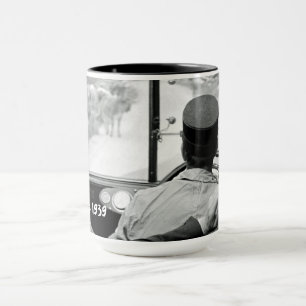 Uitzicht door French Bus Window 1939 Frankrijk Mok