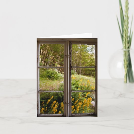 Uitzicht door oud venster kaart (Voorkant)