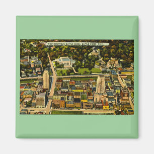 Uitzicht Downtown Battle Creek, Michigan  Magneet