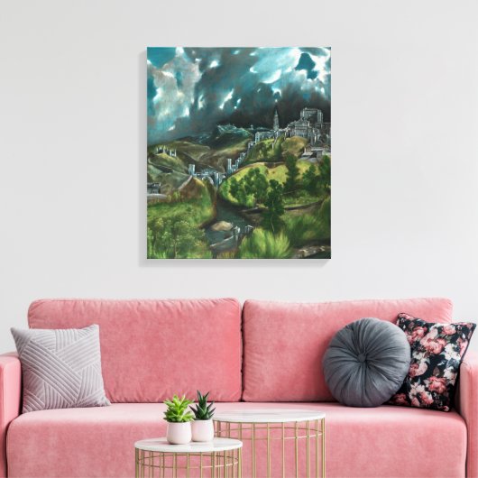 Uitzicht El Greco van Toledo Canvas Afdruk (Insitu (Woonkamer))