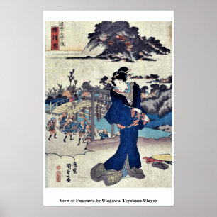 Uitzicht Fujisawa van Utagawa, Toyokuni Ukiyoe Poster