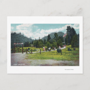 Uitzicht gasten op een rol door de motieven briefkaart