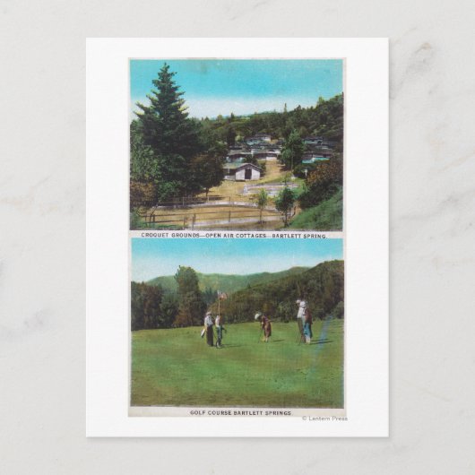 Uitzicht Golfcursus, Croquet Grounds, Cottages Briefkaart (Voorkant)