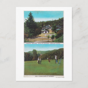 Uitzicht Golfcursus, Croquet Grounds, Cottages Briefkaart