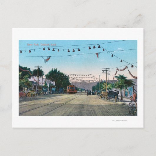 Uitzicht Idora Park van StreetOakland, CA Briefkaart (Voorkant)