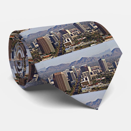 Uitzicht in het centrum van Phoenix, Arizona Stropdas (Opgerold)
