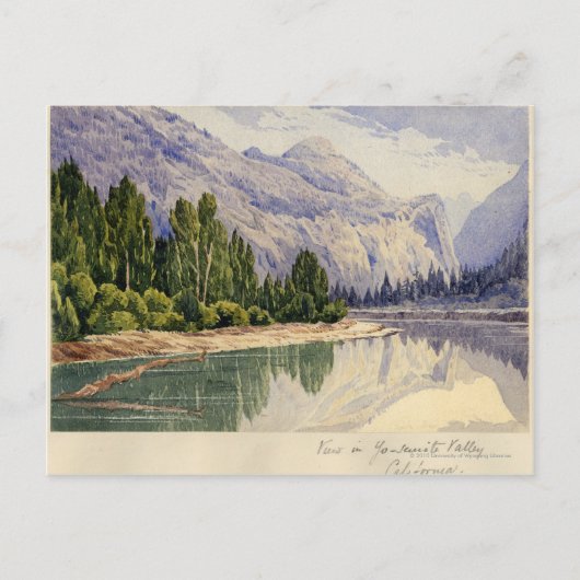 Uitzicht in Yo-Semite Valley California Briefkaart (Voorkant)