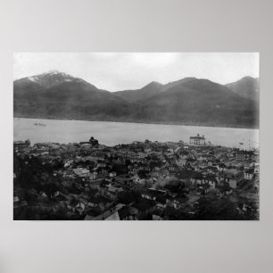 Uitzicht Juneau, Alaska en S.S. Band in Poster