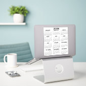 Uitzicht kalender voor het hele jaar - Basic Minim Sticker (Laptop op bureau)